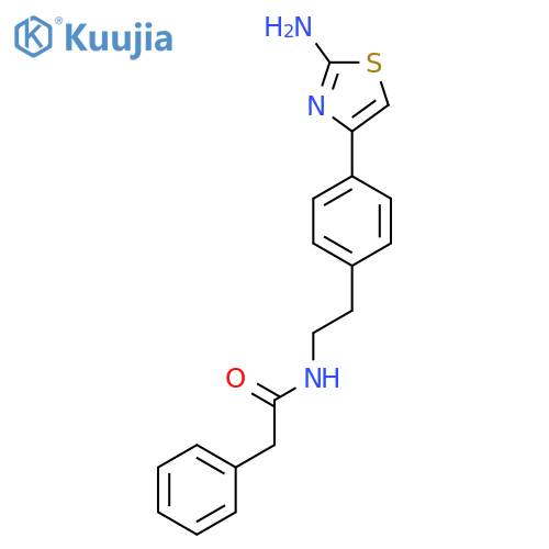 Benzeneacetamide, N-[2-[4-(2-amino-4-thiazolyl)phenyl]ethyl]- structure