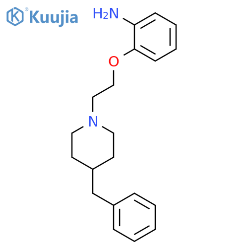 Benzenamine, 2-[2-[4-(phenylmethyl)-1-piperidinyl]ethoxy]- structure