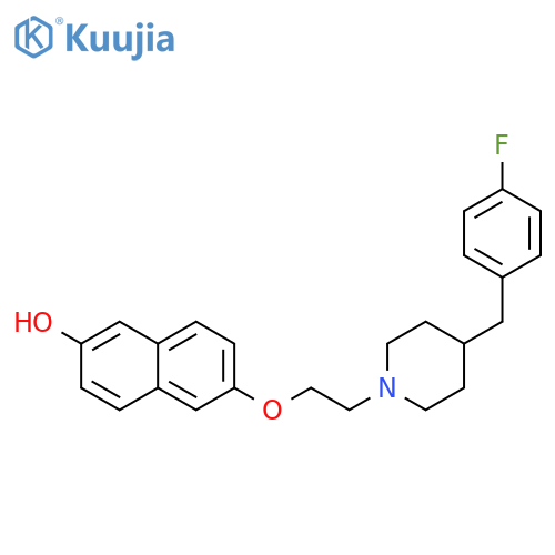 2-Naphthalenol, 6-[2-[4-[(4-fluorophenyl)methyl]-1-piperidinyl]ethoxy]- structure