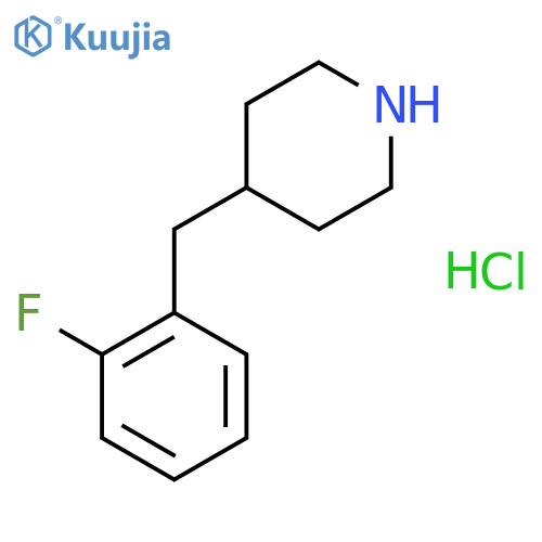 4-[(2-fluorophenyl)methyl]piperidine hydrochloride structure