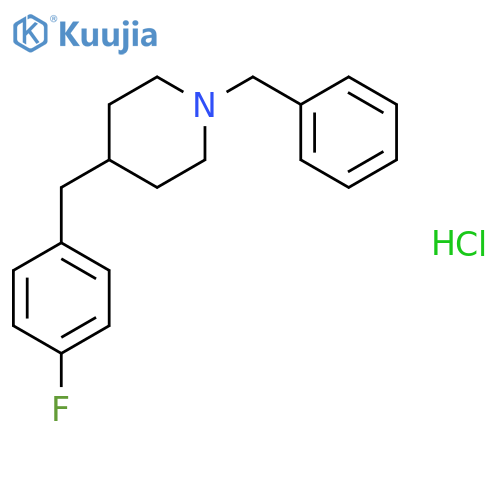 Piperidine, 4-[(4-fluorophenyl)methyl]-1-(phenylmethyl)-, hydrochloride structure