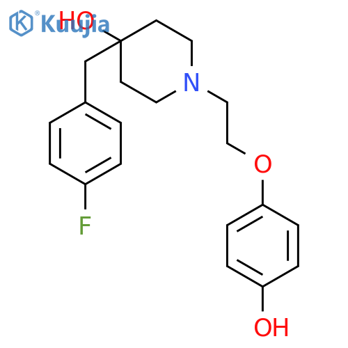 4-Piperidinol, 4-[(4-fluorophenyl)methyl]-1-[2-(4-hydroxyphenoxy)ethyl]- structure