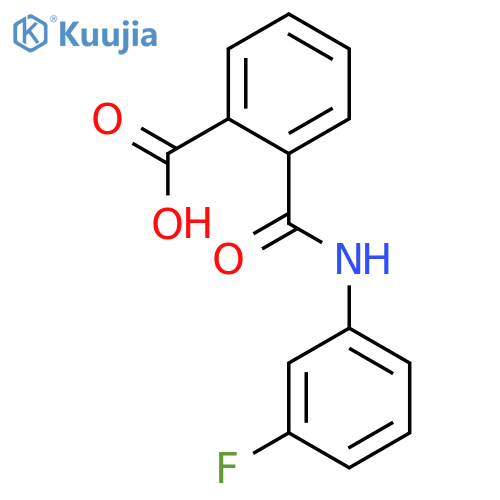 Benzoic acid,2-[[(3-fluorophenyl)amino]carbonyl]- structure