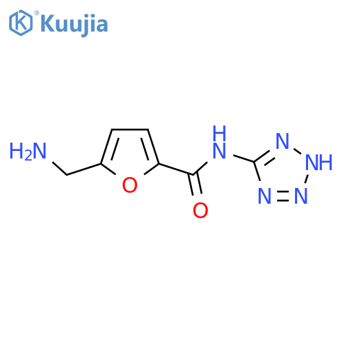 5-(aminomethyl)-N-(1H-1,2,3,4-tetrazol-5-yl)furan-2-carboxamide structure