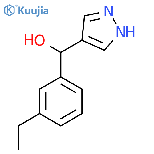(3-ethylphenyl)(1H-pyrazol-4-yl)methanol structure