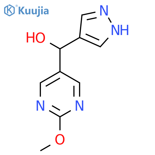 (2-methoxypyrimidin-5-yl)(1H-pyrazol-4-yl)methanol structure