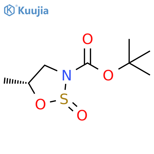 1,2,3-Oxathiazolidine-3-carboxylic acid, 5-methyl-, 1,1-dimethylethyl ester, 2-oxide, (5R)- structure