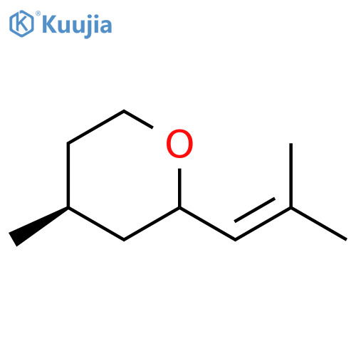 (4S)-4-methyl-2-(2-methylprop-1-en-1-yl)oxane structure