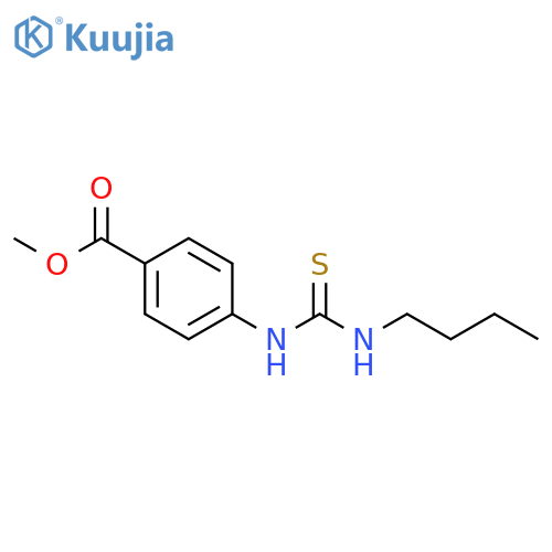 Benzoic acid, 4-[[(butylamino)thioxomethyl]amino]-, methyl ester structure