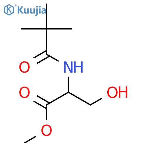 L-Serine, N-(2,2-dimethyl-1-oxopropyl)-, methyl ester structure