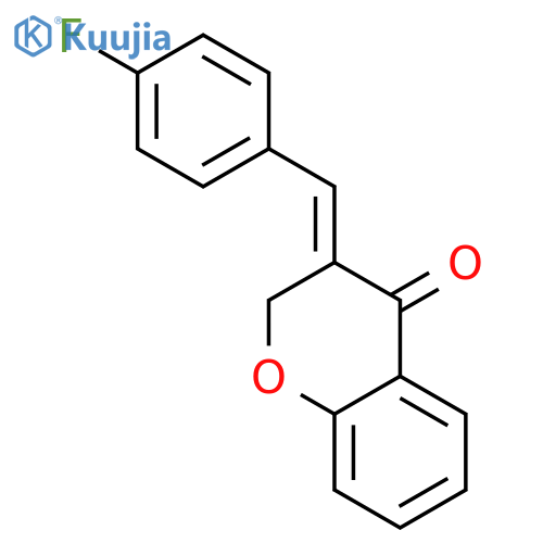 3-[(E)-(4-fluorophenyl)methylidene]-2,3-dihydro-4H-chromen-4-one structure