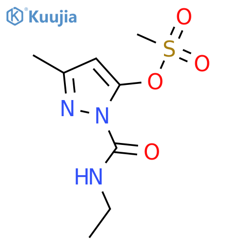 1H-Pyrazole-1-carboxamide, N-ethyl-3-methyl-5-[(methylsulfonyl)oxy]- structure