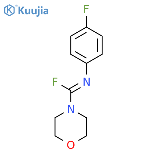 4-Morpholinecarboximidoyl fluoride, N-(4-fluorophenyl)- structure