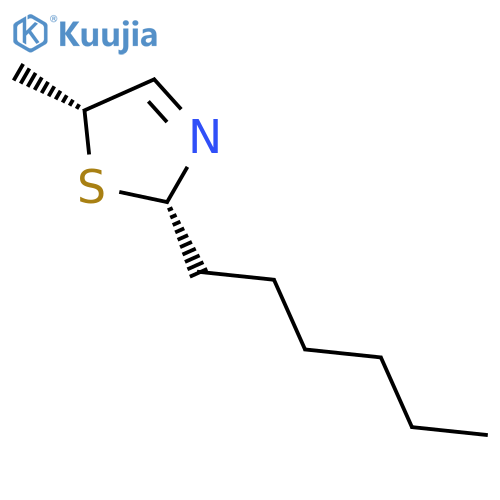 Thiazole, 2-hexyl-2,5-dihydro-5-methyl-, cis- structure