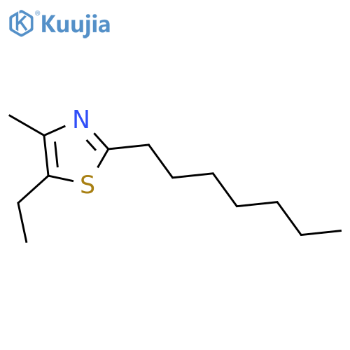 Thiazole, 5-ethyl-2-heptyl-4-methyl- structure