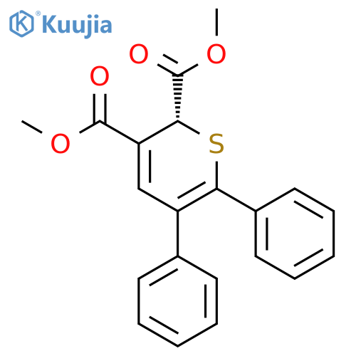 2H-Thiopyran-2,3-dicarboxylic acid, 5,6-diphenyl-, dimethyl ester, (R)- structure