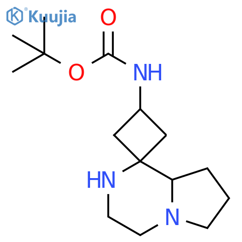 tert-butyl N-{hexahydro-2'H-spirocyclobutane-1,1'-pyrrolo1,2-apiperazine-3-yl}carbamate structure