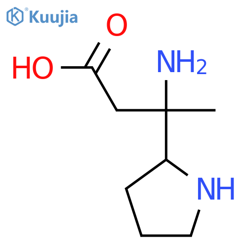 3-Amino-3-(pyrrolidin-2-yl)butanoic acid structure