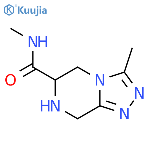 N,3-dimethyl-5H,6H,7H,8H-1,2,4triazolo4,3-apyrazine-6-carboxamide structure
