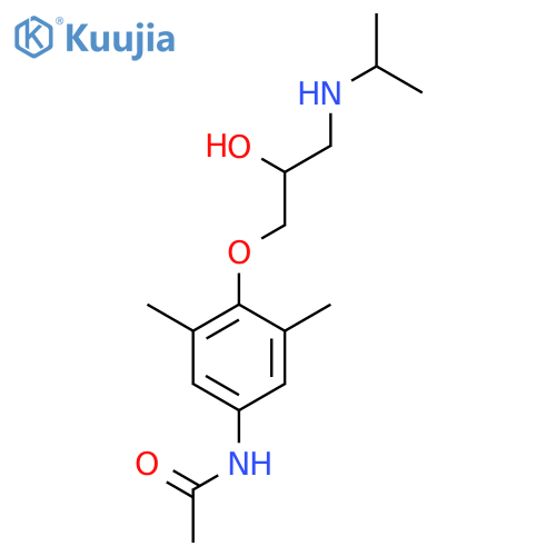 N-[4-[2-Hydroxy-3-(propan-2-ylamino)propoxy]-3,5-dimethylphenyl]acetamide structure