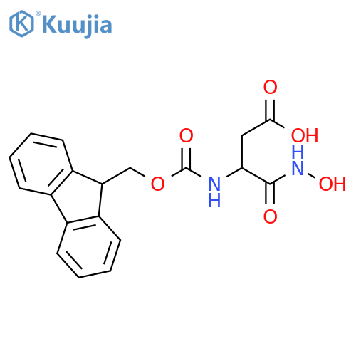 3-({(9H-fluoren-9-yl)methoxycarbonyl}amino)-3-(hydroxycarbamoyl)propanoic acid structure