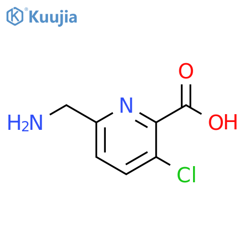 6-(aminomethyl)-3-chloropyridine-2-carboxylic acid structure