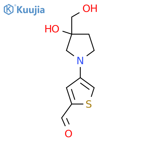 4-[3-Hydroxy-3-(hydroxymethyl)pyrrolidin-1-yl]thiophene-2-carbaldehyde structure