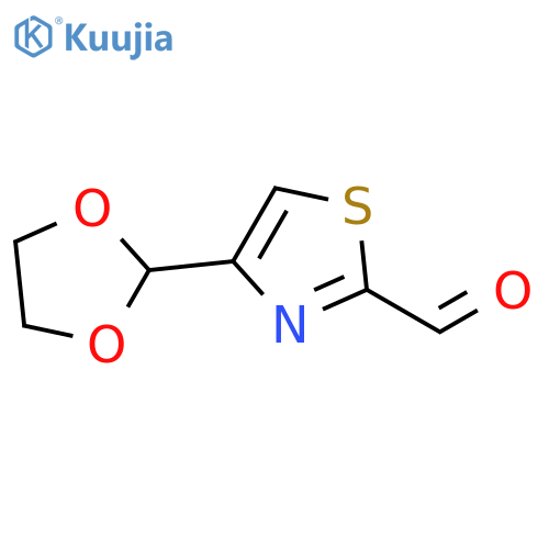 4-(1,3-dioxolan-2-yl)-1,3-thiazole-2-carbaldehyde structure
