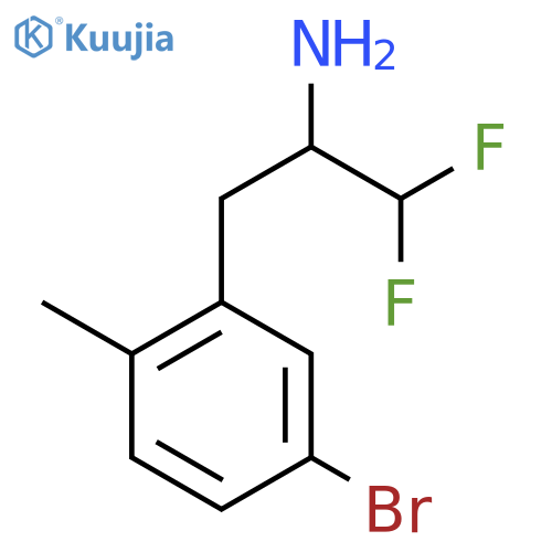 3-(5-bromo-2-methylphenyl)-1,1-difluoropropan-2-amine structure