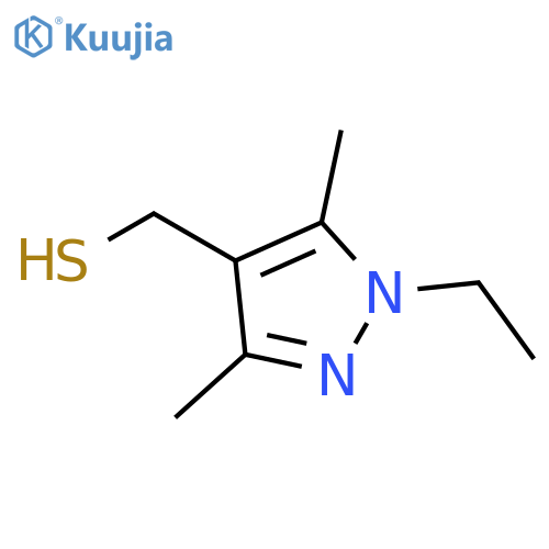 (1-ethyl-3,5-dimethyl-1H-pyrazol-4-yl)methanethiol structure