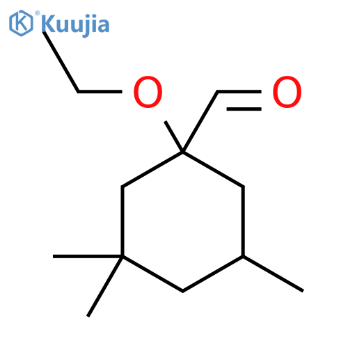 1-Ethoxy-3,3,5-trimethylcyclohexane-1-carbaldehyde structure
