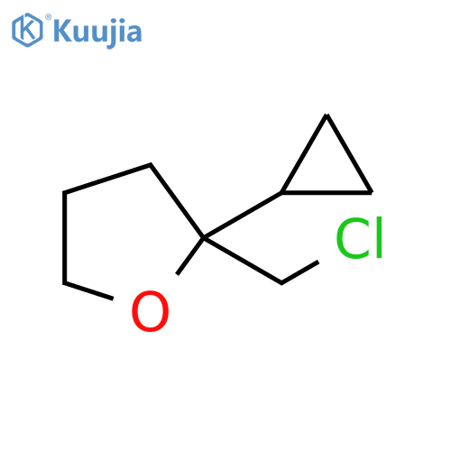 Furan, 2-(chloromethyl)-2-cyclopropyltetrahydro- structure