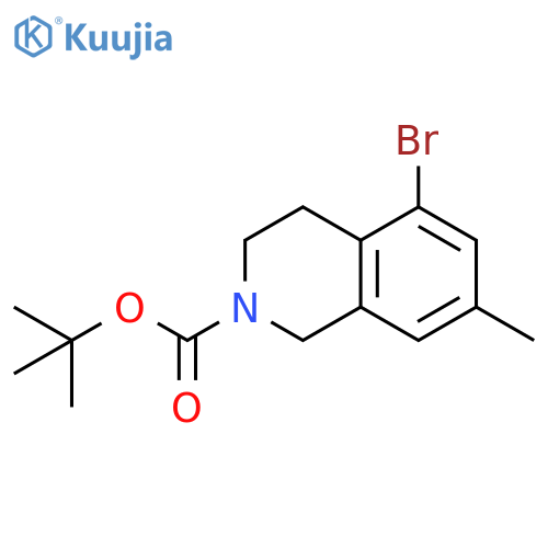 tert-butyl 5-bromo-7-methyl-1,2,3,4-tetrahydroisoquinoline-2-carboxylate structure