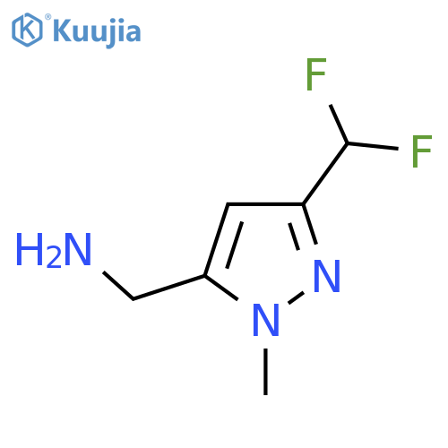 3-(difluoromethyl)-1-methyl-1H-pyrazol-5-ylmethanamine structure