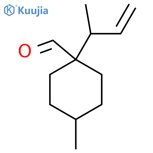 1-(but-3-en-2-yl)-4-methylcyclohexane-1-carbaldehyde structure