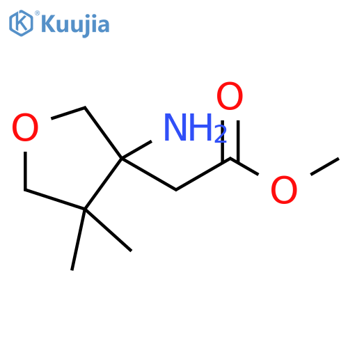methyl 2-(3-amino-4,4-dimethyloxolan-3-yl)acetate structure