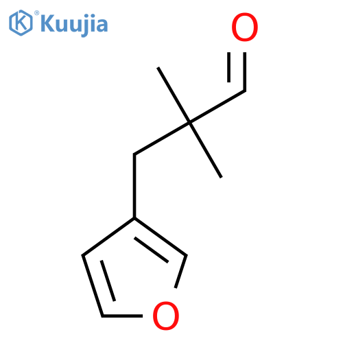 3-(Furan-3-yl)-2,2-dimethylpropanal structure