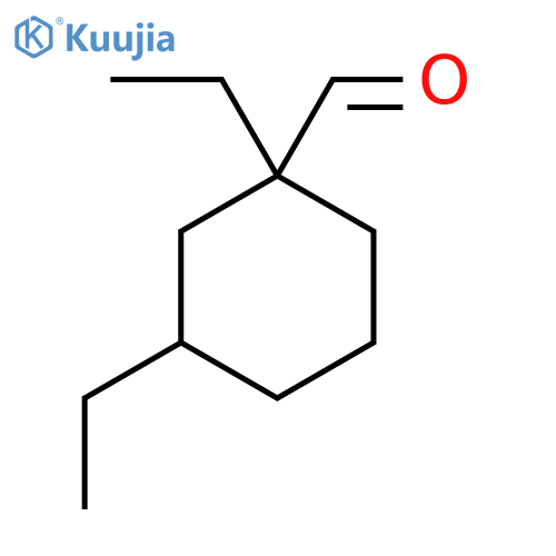 1,3-Diethylcyclohexane-1-carbaldehyde structure