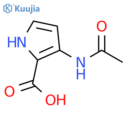 3-acetamido-1H-pyrrole-2-carboxylic acid structure