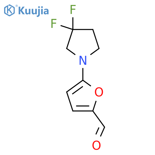5-(3,3-Difluoropyrrolidin-1-yl)furan-2-carbaldehyde structure