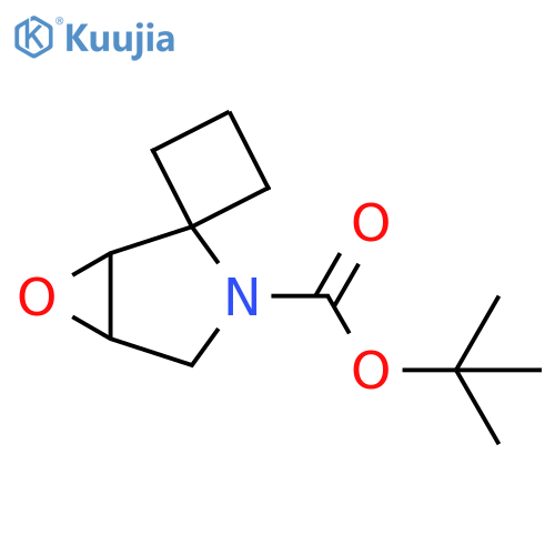 tert-butyl 6-oxa-3-azaspirobicyclo3.1.0hexane-2,1'-cyclobutane-3-carboxylate structure