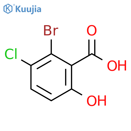 2-Bromo-3-chloro-6-hydroxybenzoic acid structure