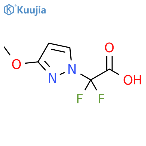 2,2-difluoro-2-(3-methoxy-1H-pyrazol-1-yl)acetic acid structure