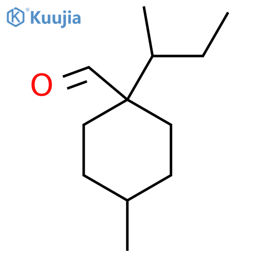 1-(Butan-2-yl)-4-methylcyclohexane-1-carbaldehyde structure