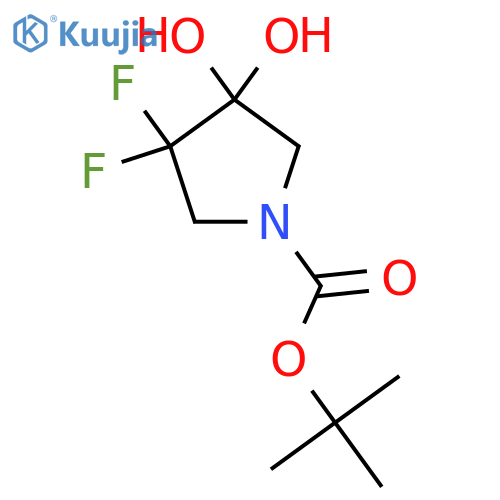 tert-Butyl 3,3-difluoro-4,4-dihydroxypyrrolidine-1-carboxylate structure