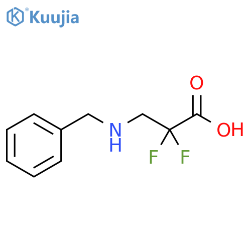 3-(benzylamino)-2,2-difluoropropanoic acid structure