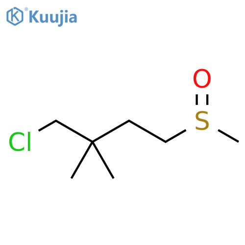 1-chloro-4-methanesulfinyl-2,2-dimethylbutane structure