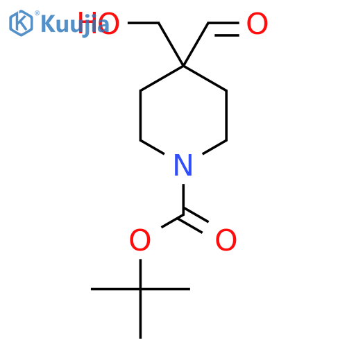 tert-Butyl 4-formyl-4-(hydroxymethyl)piperidine-1-carboxylate structure