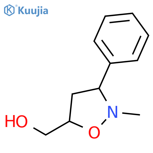 (2-Methyl-3-phenyltetrahydro-5-isoxazolyl)methanol structure