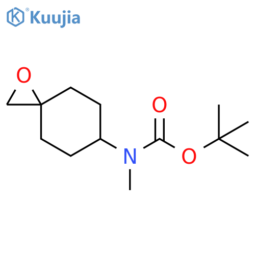 Carbamic acid, N-methyl-N-1-oxaspiro[2.5]oct-6-yl-, 1,1-dimethylethyl ester structure